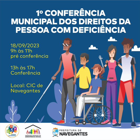 1ª Conferência Municipal dos Direitos da Pessoa com Deficiência acontece na próxima segunda-feira (18)