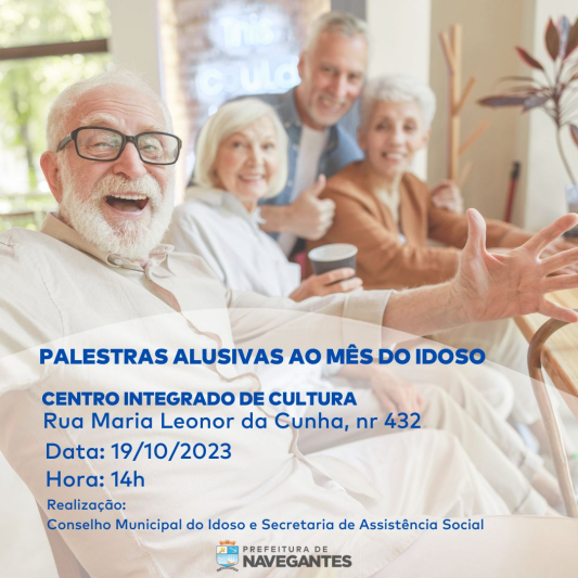 A saúde dos idosos será tema de palestras no CIC