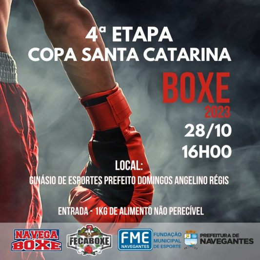 Navegantes recebe Copa Santa Catarina de Boxe neste sábado (28)