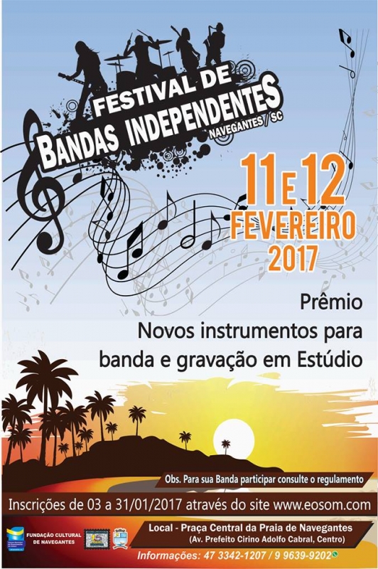 Abertas as inscrições para o Festival de Bandas Independentes