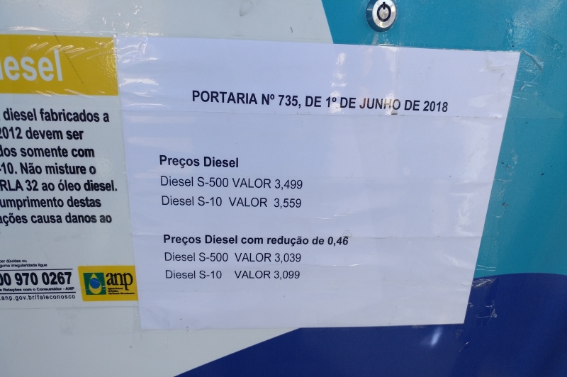 Procon de Navegantes fiscaliza preço do diesel