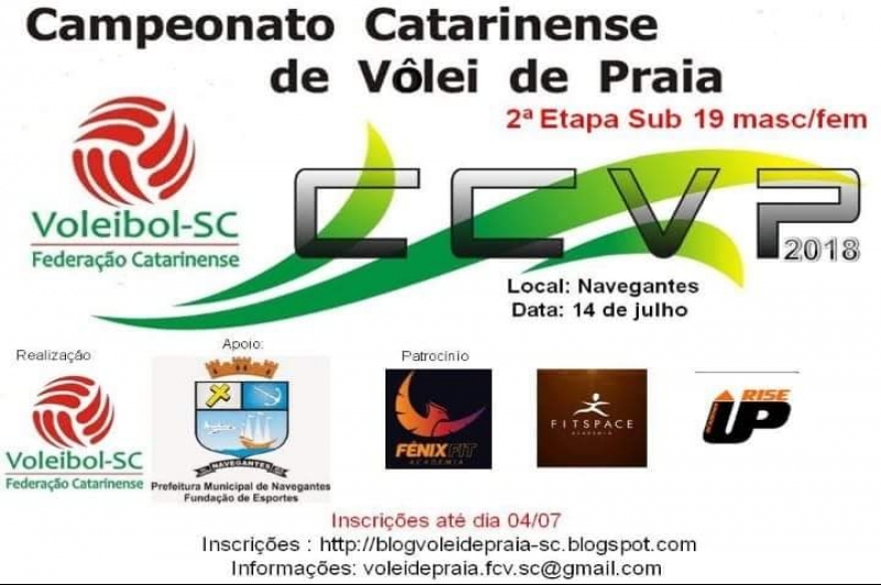 Navegantes recebe etapa do Campeonato Catarinense de Vôlei de Praia