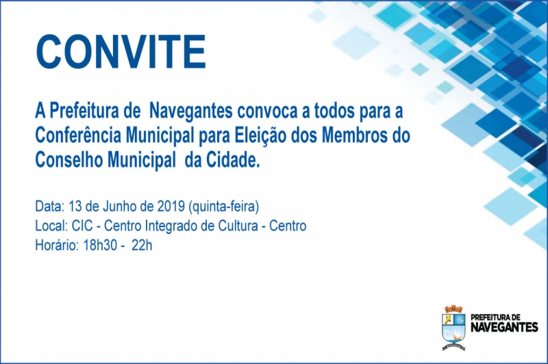 Conferência para formação do Conselho Municipal da Cidade de Navegantes acontece nesta quinta (13) no CIC