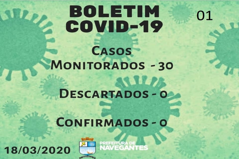 COVID 19 - Boletins 01, 02 e 03