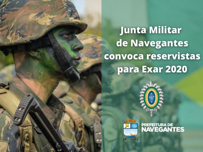 Reservistas deverão se apresentar na Junta de Serviço Militar de 9 a