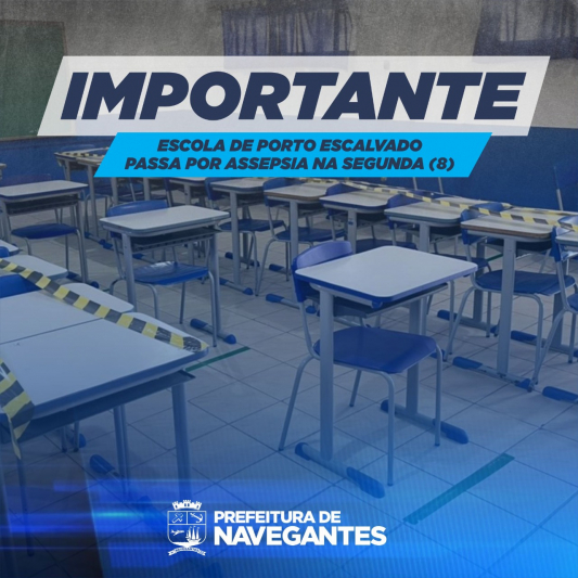 Escola de Porto Escalvado suspende aulas presenciais para assepsia na segunda-feira (8)
