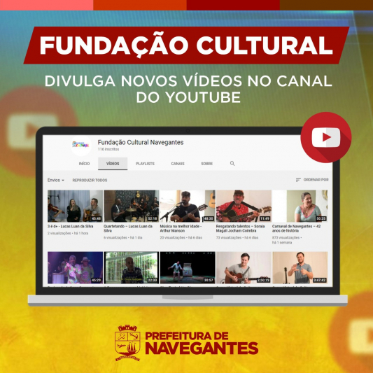 Fundação Cultural divulga novos vídeos no canal do YouTube