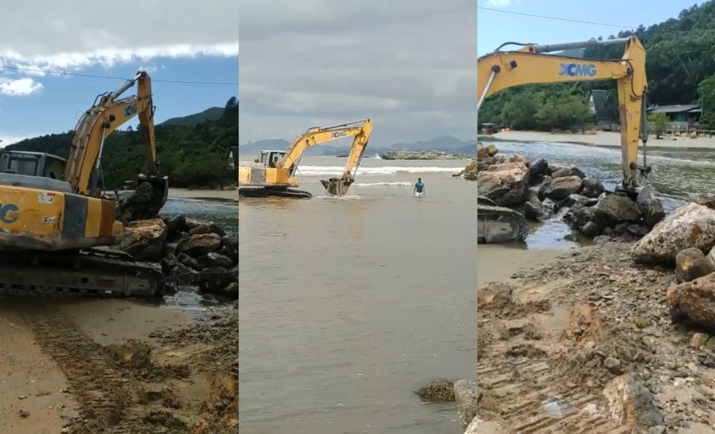 Prefeitura realiza desassoreamento da foz do Rio Gravatá