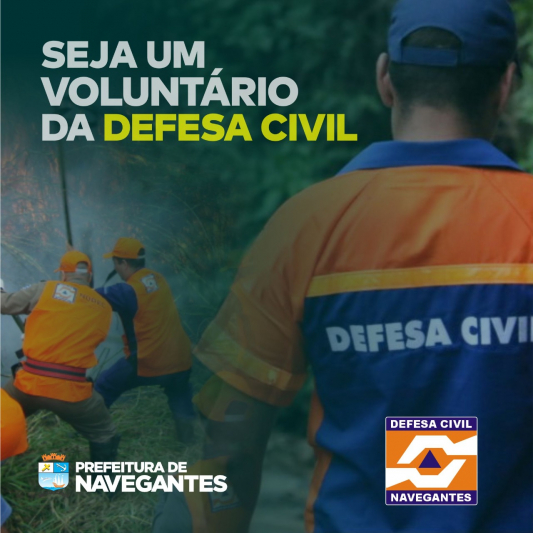 Defesa Civil abre cadastro de voluntários para atuação em situações de emergência