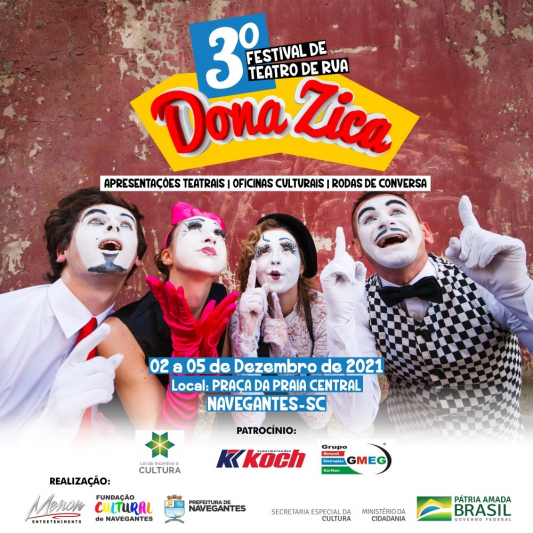 Confira a programação deste sábado (4) do Festival de Teatro de Rua Dona Zica