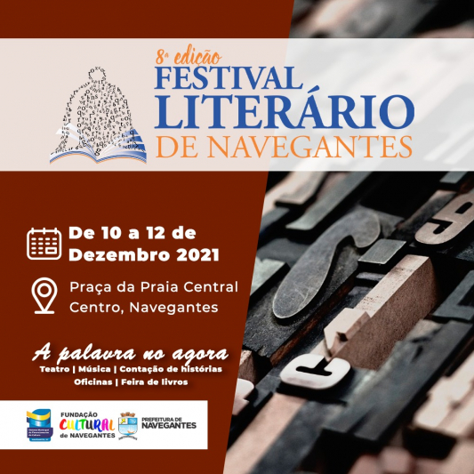 8º Festival Literário de Navegantes acontece no próximo fim de semana