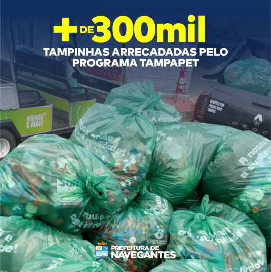 Programa Tampapet arrecada mais de 300 mil tampinhas plásticas