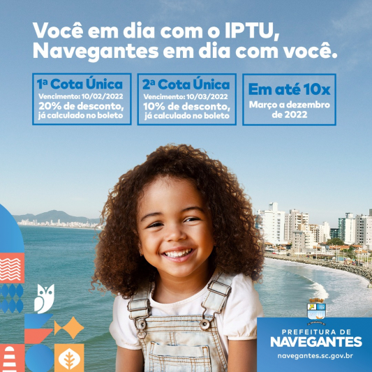 IPTU 2022 está disponível no site da Prefeitura