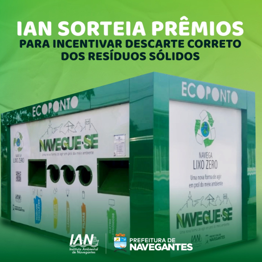 IAN sorteia prêmios para incentivar descarte correto dos resíduos sólidos