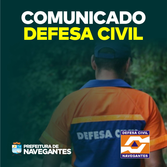 Defesa Civil alerta para temporais com chuva intensa e volumosa no próximo domingo (15)
