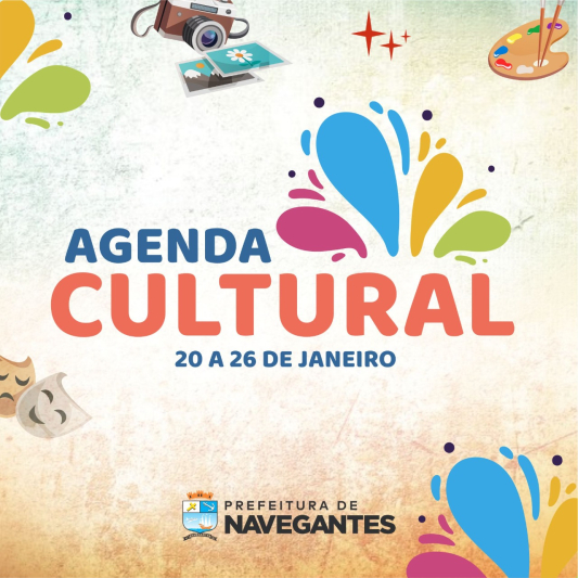 A Prefeitura de Navegantes, por meio da Fundação Cultural, informa o calendário de eventos entre os dias 20 e 26 de janeiro