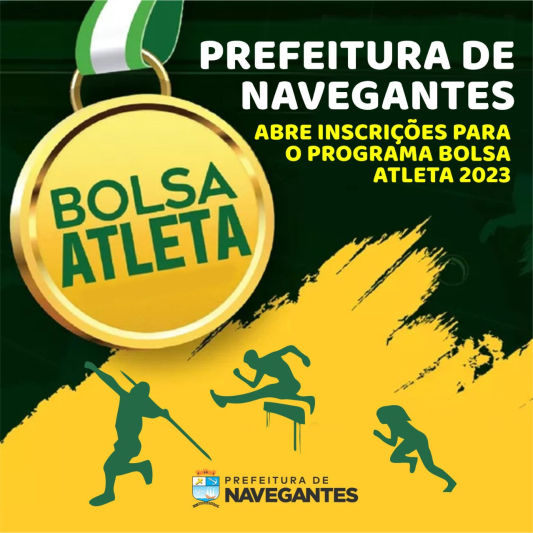 Prefeitura de Navegantes abre inscrições para o Programa Bolsa Atleta 2023
