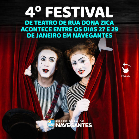 4º Festival de Teatro de Rua Dona Zica acontece entre os dias 27 e 29 de janeiro em Navegantes