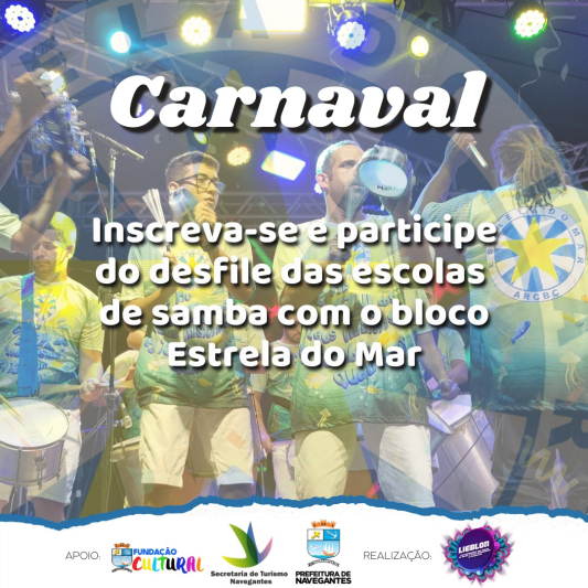 Bloco Estrela do Mar continua com vagas abertas para desfile no Carnaval de Navegantes