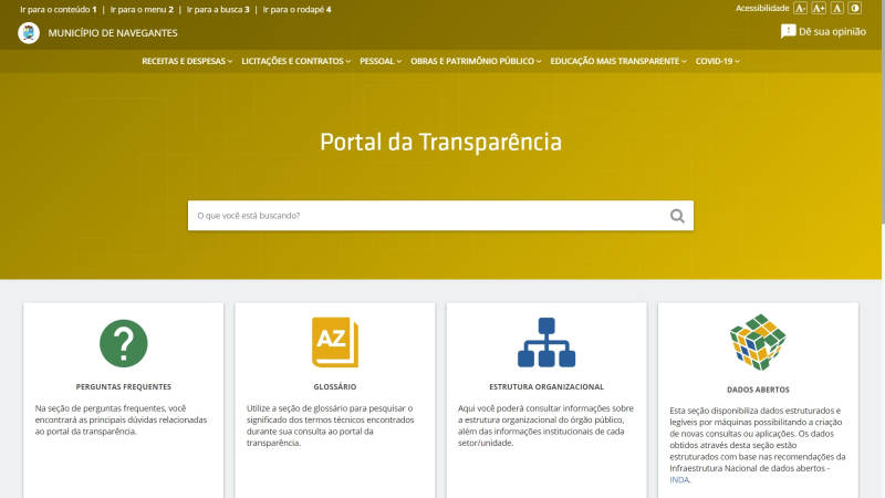 Portal da Transparência apresenta instabilidade