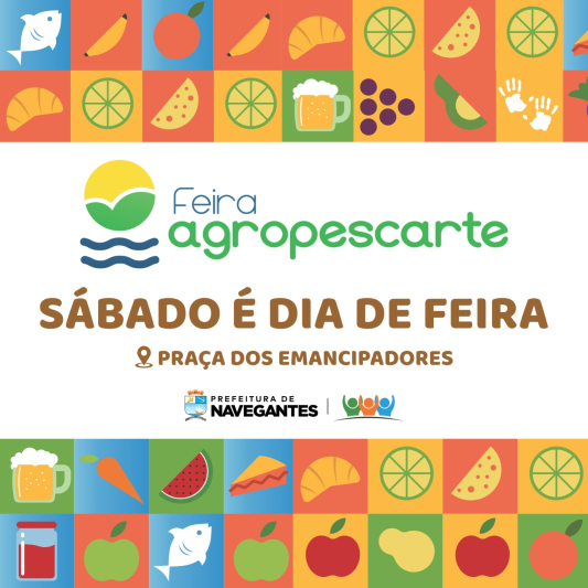 Neste sábado (20) tem feira Agropescarte na Praça dos Emancipadores