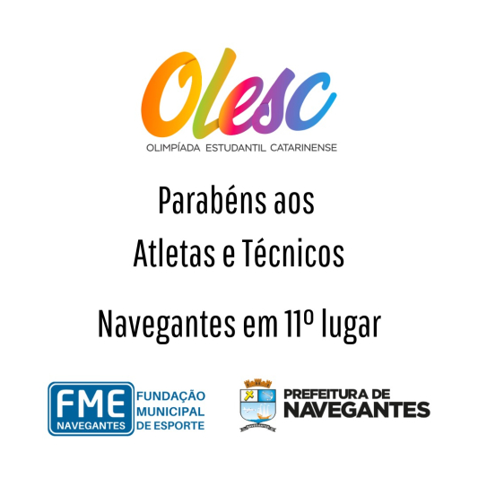 Navegantes fica em 11º lugar na Olimpíada Estudantil Catarinense (Olesc)