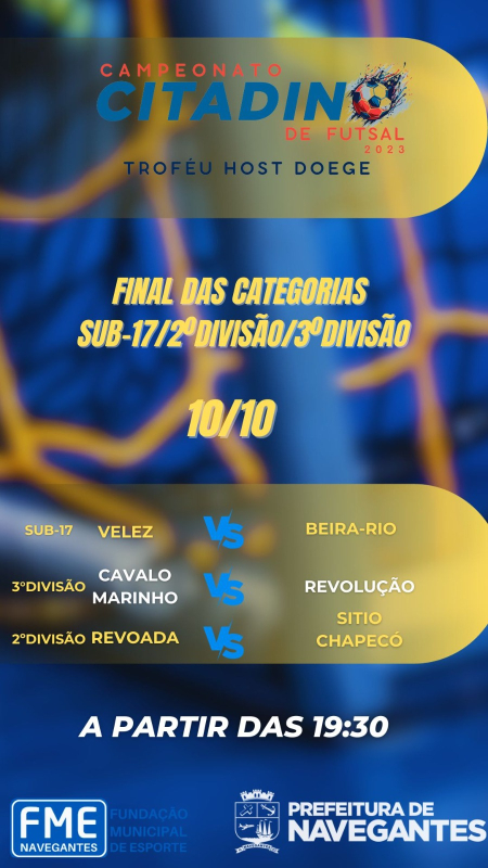 Final do Citadino nas categorias Sub 17, 2ª e 3ª divisão