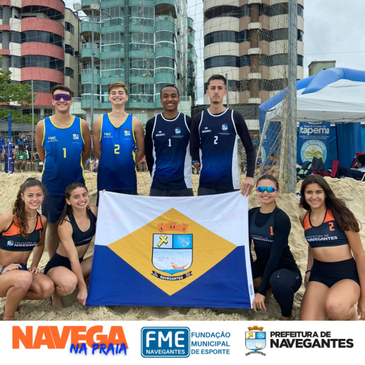 Atletas de Navegantes conquistam ótimos resultados na 3ª Etapa do Estadual Sub 21 de Vôlei de Praia