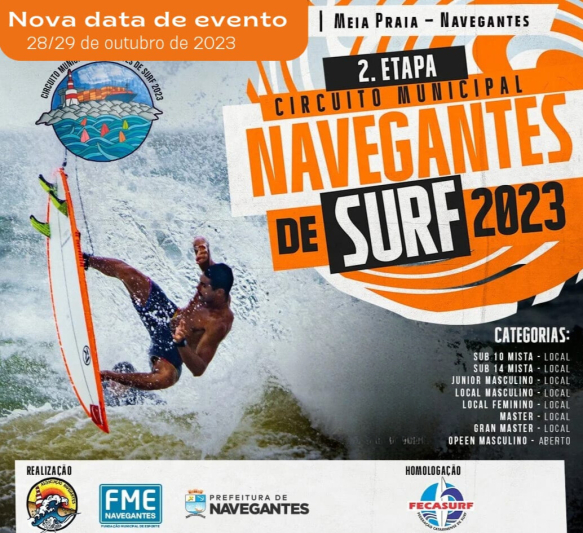 Circuito Municipal de Surf de Navegantes tem nova data marcada