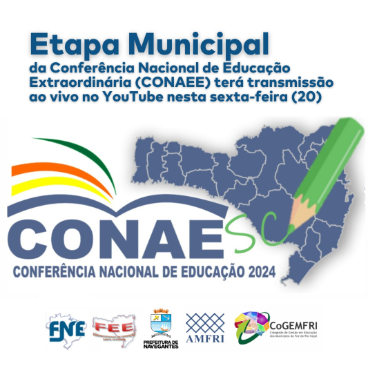 Conferência Nacional de Educação Extraordinária - CONAEE 2023/2024 - Etapa Municipal terá transmissão ao vivo no YouTube