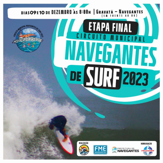 3ª etapa do Circuito Municipal de Surf Navegantes 2023 acontece no fim de semana
