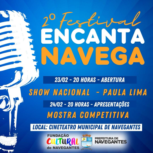 2° Festival da Canção - Encanta Navega recebe 130 inscrições para a fase seletiva
