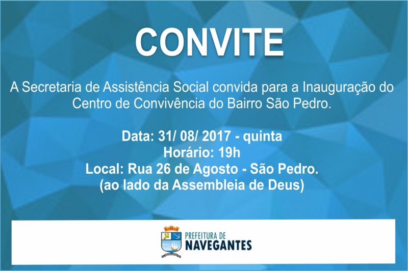 Assistência Social inaugura Centro de Convivência no bairro São Pedro