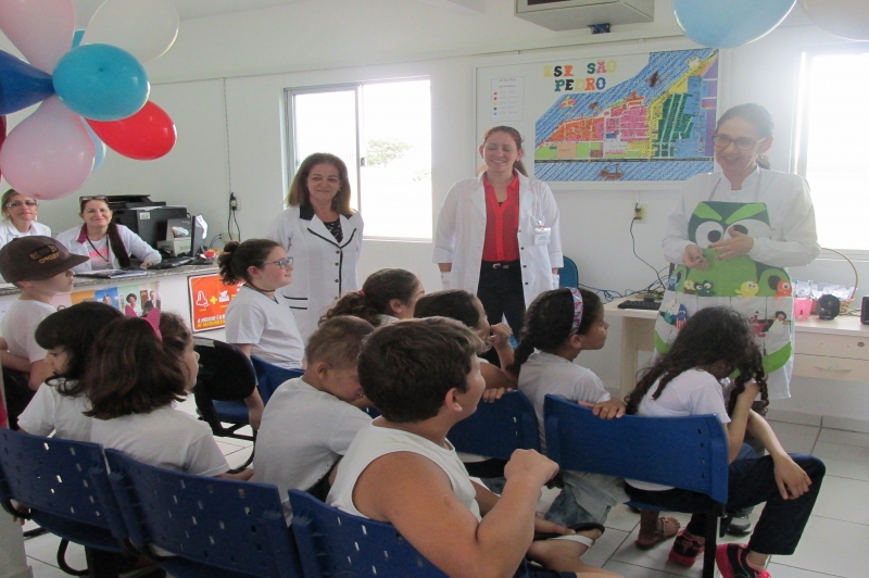 Estudantes visitam Unidade Básica de Saúde do bairro São Pedro