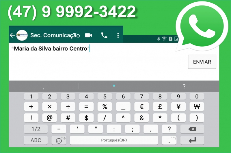 Secretaria de Comunicação Social dispõe de número no WhatsApp para envio de informações  