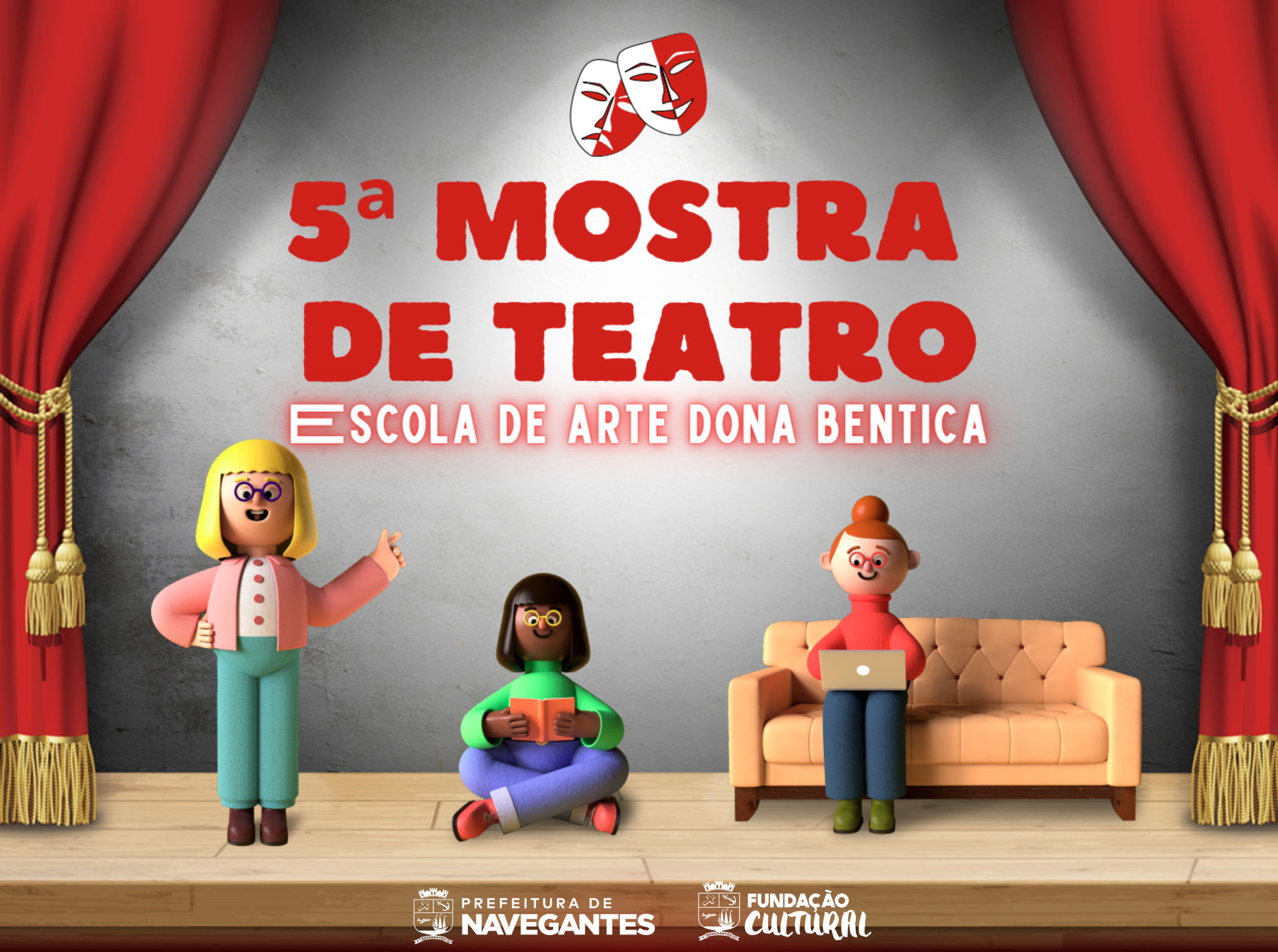 5ª Mostra de Teatro da Escola de Arte Dona Bentica logo